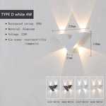 applique murale led noir contemporaine 4w 6w 7w interrupteur bouton geometrique simple