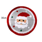 tapis rond flocons neige père noël spirale absorbant eau antidérapant intérieur decoration noel