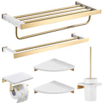 porte serviettes mural or marbre moderne double simple angle brosse wc