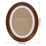 Cadre photo ovale bois moderne noir beige blanc plaque protection