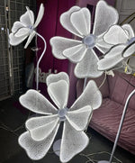 décoration mariage fleurs artificielles lumineuses soie blanches jaunes ornement intérieur