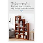 étagère bois moderne minimaliste niveaux blanc brun chambre salon bibliothèque rangement