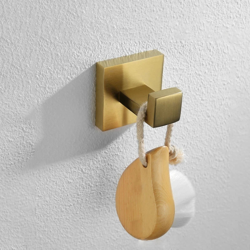 accessoires salle bain doré moderne porte serviettes support papier toilette porte savon vis montage