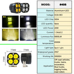 projecteurs led travail 40w ip67 jaune blanc noir modernes robustes