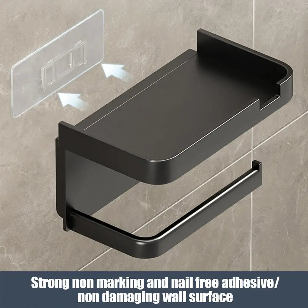 porte serviettes toilette moderne adhésif noir transparent marbre minimaliste porte boîtes mouchoirs humides lingettes