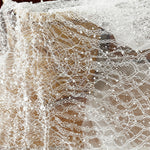 dentelle réseau blanc translucide classique tissu mariage voiles ceinture bijoux costumes echangement ecologique