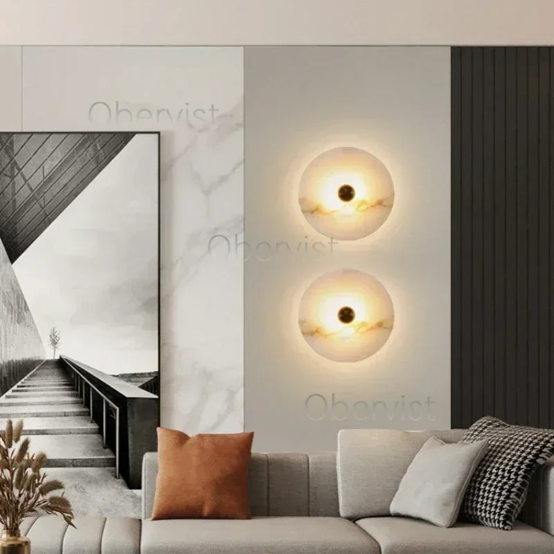 applique murale moderne cuivre marbré blanc doré veineuse 220v led chambre salon