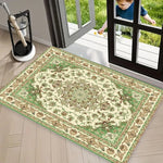 tapis ornements traditionnels motifs géométriques vert beige rouge bleu classique