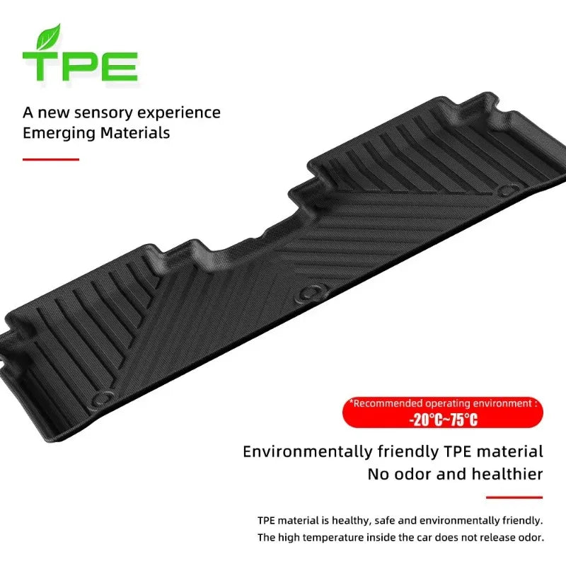 tapis sol voiture noir rayures diagonales moderne fixations caoutchouc facile nettoyer imperméable tpe