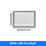 projecteur led gris moderne ip66 220v 50w 100w 200w 300w 500wextérieur