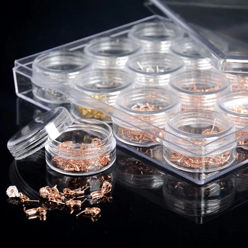 boîtes rangement transparentes plastique réutilisables modernes cosmétiques maquillage nail art