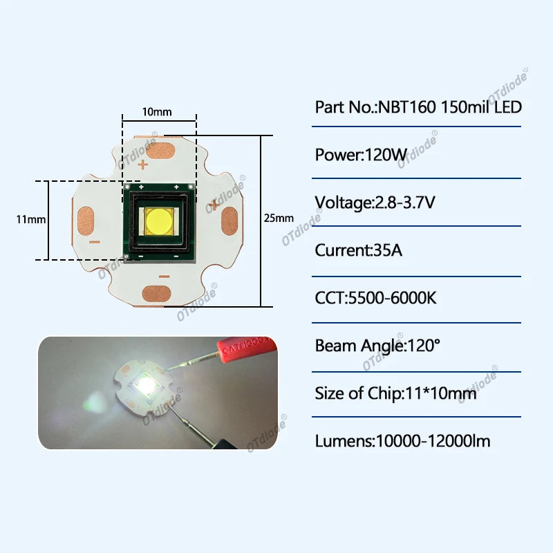 Diode led blanc 6000k moderne imprimée pcb 10mm 20mm 25mm 32mm