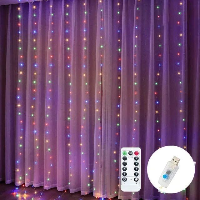 guirlande lumineuse led 3m blanc chaud moderne modes usb télécommande adaptateur secteur
