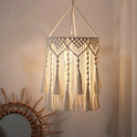 suspension macramé tissé main franges boho chic corde coton beigeclair designintérieur
