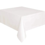 nappes jetables table blanc noir anniversaire mariage fêtes lisses opaques PVC modernes
