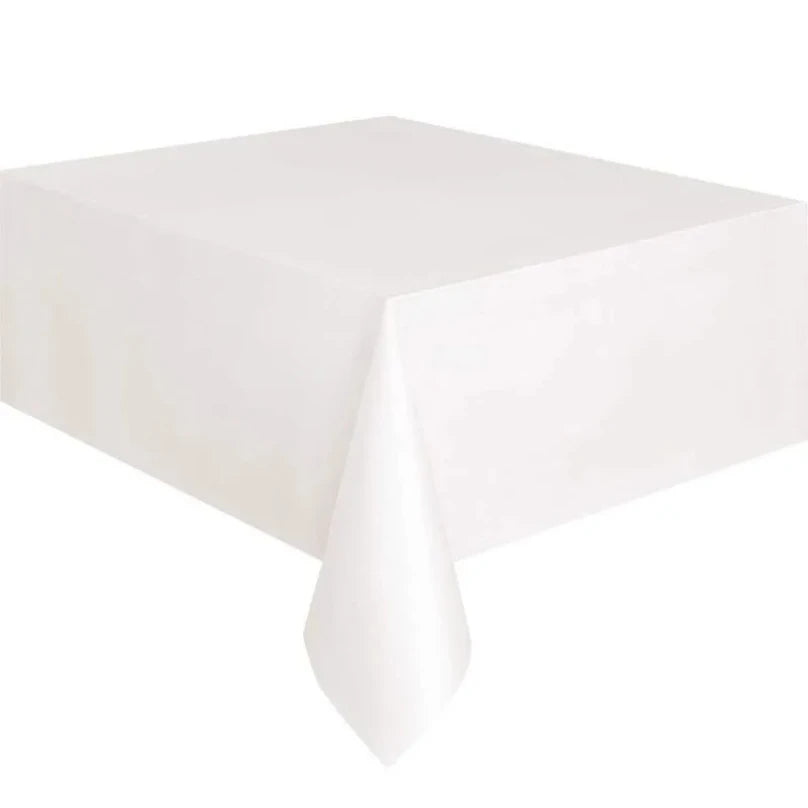 nappes jetables table blanc noir anniversaire mariage fêtes lisses opaques PVC modernes