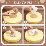 sponge round painting pottery craft tool yellow soft foam diameter 34.7cm height 5cm