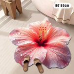 tapis bain doux motif rose 3d fleurs modernes antidérapant absorbant salle d'eau