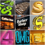 lettres lumineuses personnalisables modernes relief multicolores adhésives décoration murale extérieureentreprise