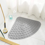 tapis bain moderne 54x54cm texturé ventouses drainage gris clair minimaliste respectueux environnement