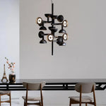 suspension lumineuse moderne ampoules led noir bronze câbles suspension pièces décoratives chambre salon étudehôtel