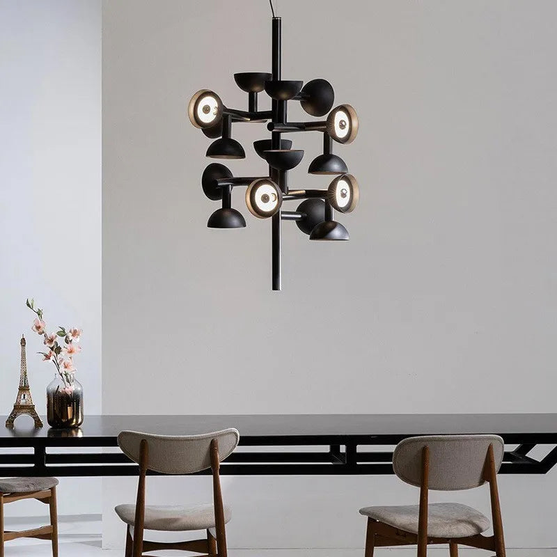 suspension lumineuse moderne ampoules led noir bronze câbles suspension pièces décoratives chambre salon étudehôtel