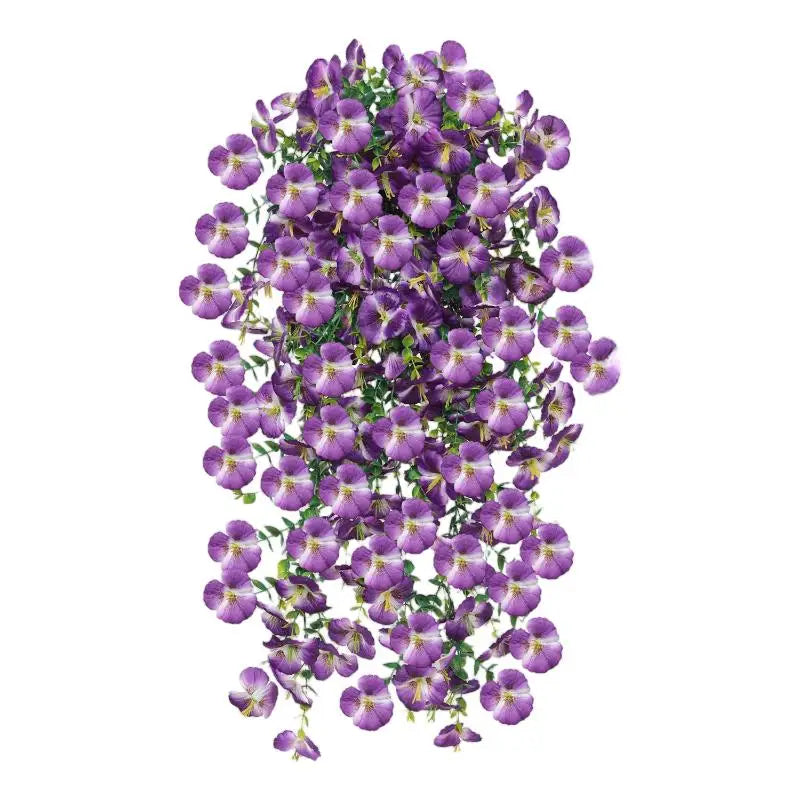fleurs artificielles violettes oranges jaunes roses blanches décoration intérieure moderne pendaison fête