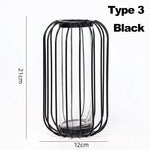 vase moderne métal noir doré verre transparent décoration contemporaine minimaliste