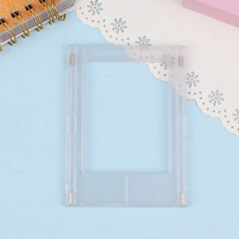 cadres photo magnétiques réfrigérateur couleurs transparentes minimaliste rose bleu orange violet jaune