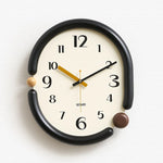 horloge murale moderne noir blanc aiguille circulaire salon environnement protection batterie
