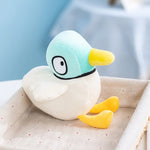 peluche canard mignon cartoon blanc turquoise jaune coton pp décoration chambre cadeau anniversaire noel