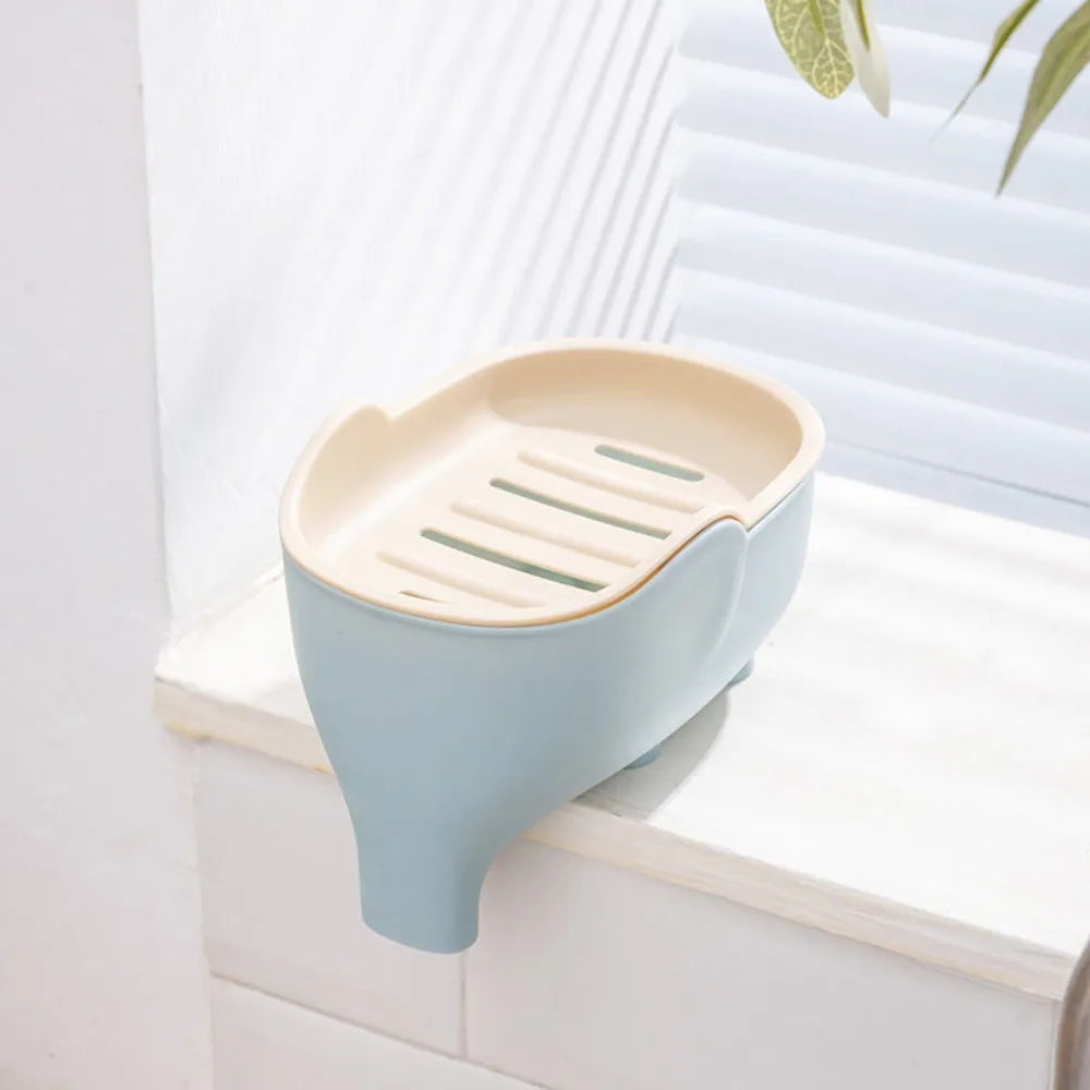 support savon moderne antidérapant plastique vert violet bleu gris plat lisse auto drainant salle