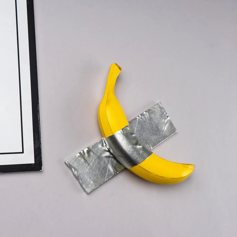 décoration murale moderne sculpture banane résine jaune adhésif salle bains cuisineintérieurobjet déco moderne