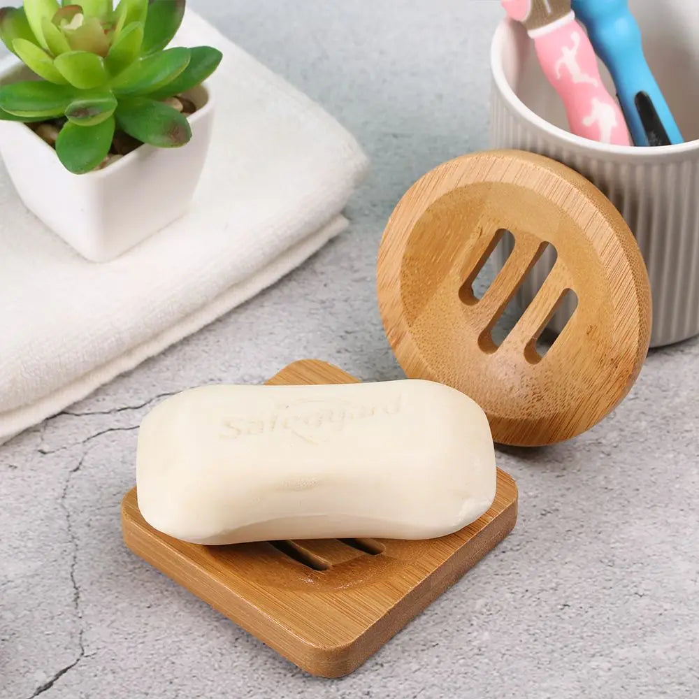 porte savons bois naturel savon boîte rangement carré rond minimaliste zen maison serviette plantes