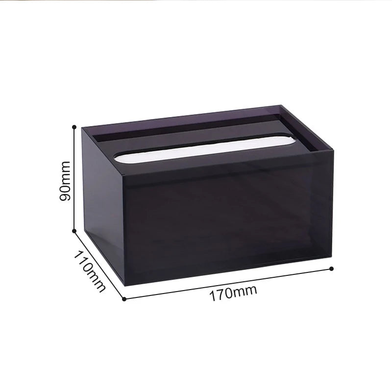 boîte mouchoirs transparente acrylique moderne maison table manger décoration intérieure