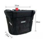 panier vélo utilitaire noir tissu oxford toile réfléchissante fixe guidon sportif transporte chien