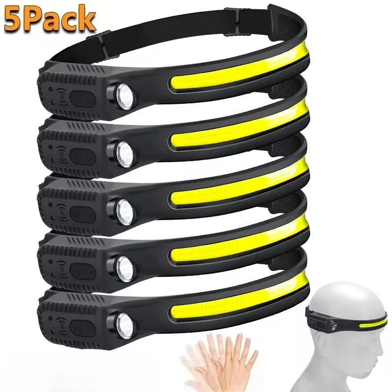 lampe frontale noire rechargeable usb led 350 lumens 230 large faisceau camping fishing