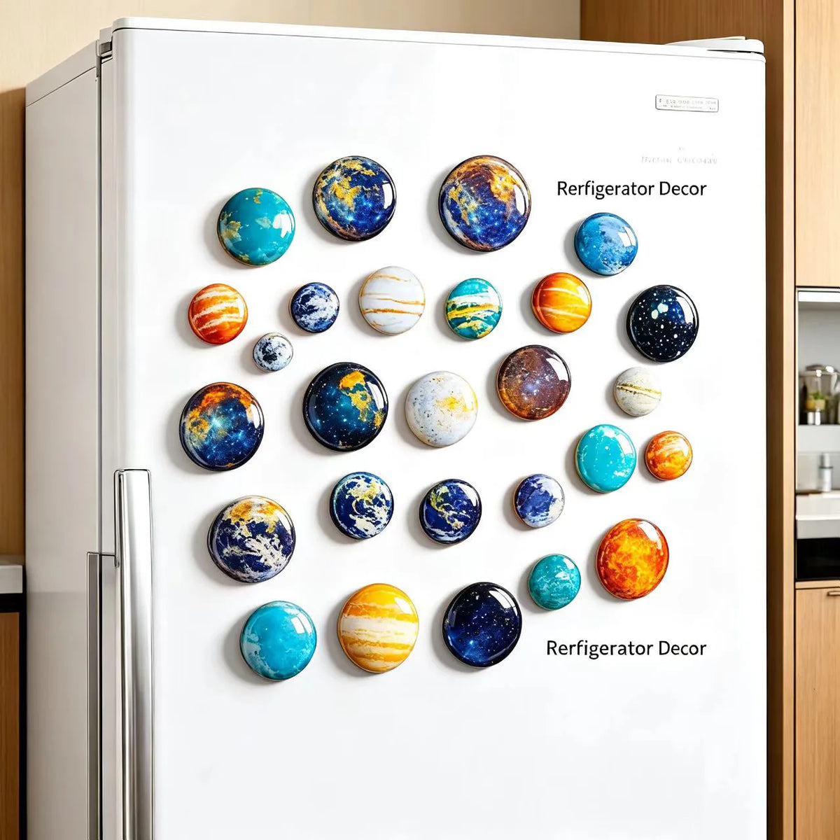 aimants réfrigérateur verre planètes galaxies nébuleuses adhésifs forts décoration moderne