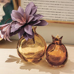 vase verre grenade forme moderne orange translucide décoration florale arrangement table