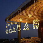 décoration noël étoiles lumineuses fil blanc multicolores extérieures ip44 étanches moderne
