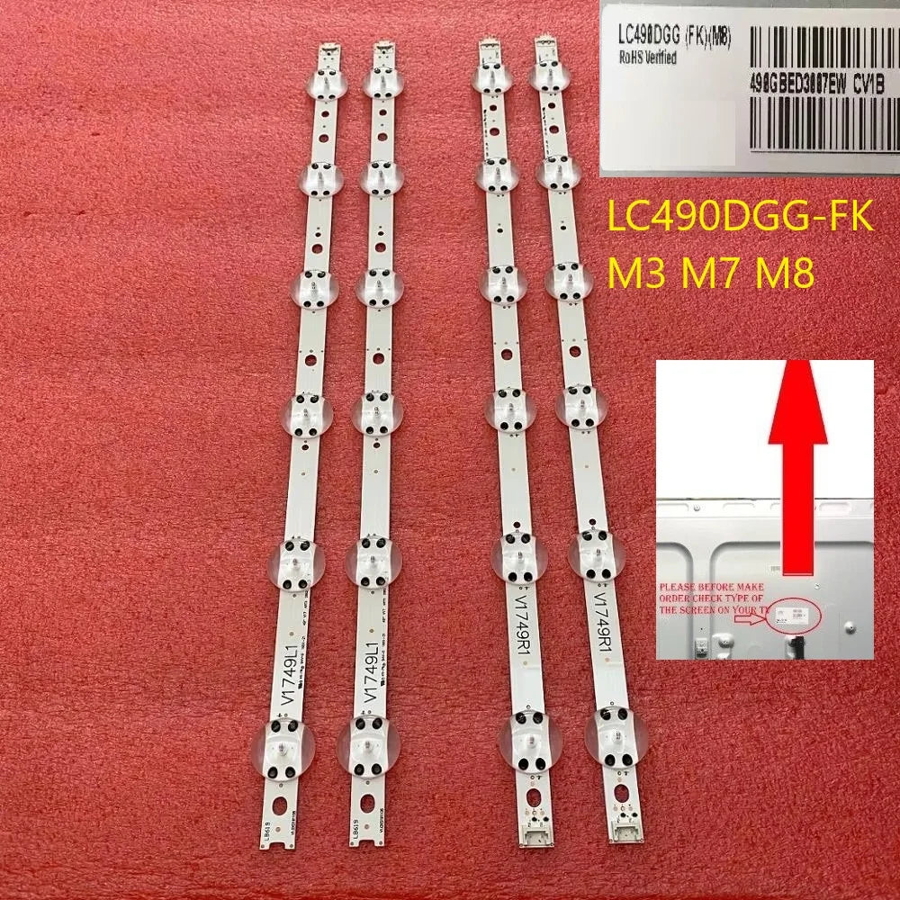 bandes led blanc adhésives éclairage écran lcd moderne 50cm 7cm bandes connecteurs