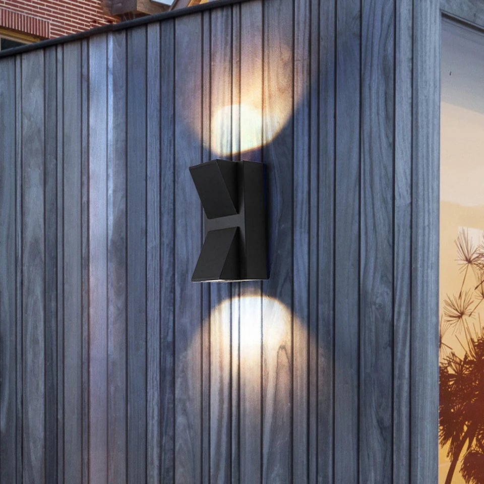 applique murale moderne led noir résistante intérieur extérieur 85265V ip65