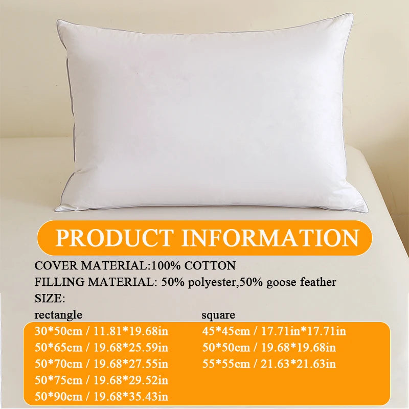 coussin plume hypoallergénique 100% coton blanc rectangulaire minimaliste fixé adaptable lit siège