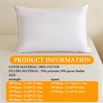 coussin plume hypoallergénique 100% coton blanc rectangulaire minimaliste fixé adaptable lit siège
