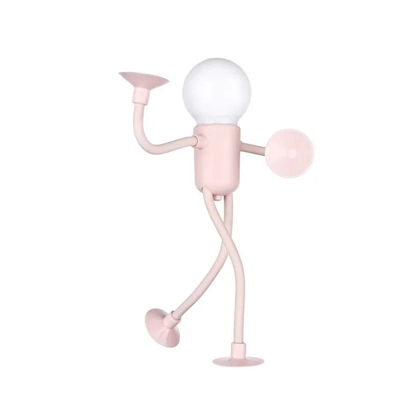 lampe table portable led personnage articulé bleu noir moderne suction cup chambre enfant