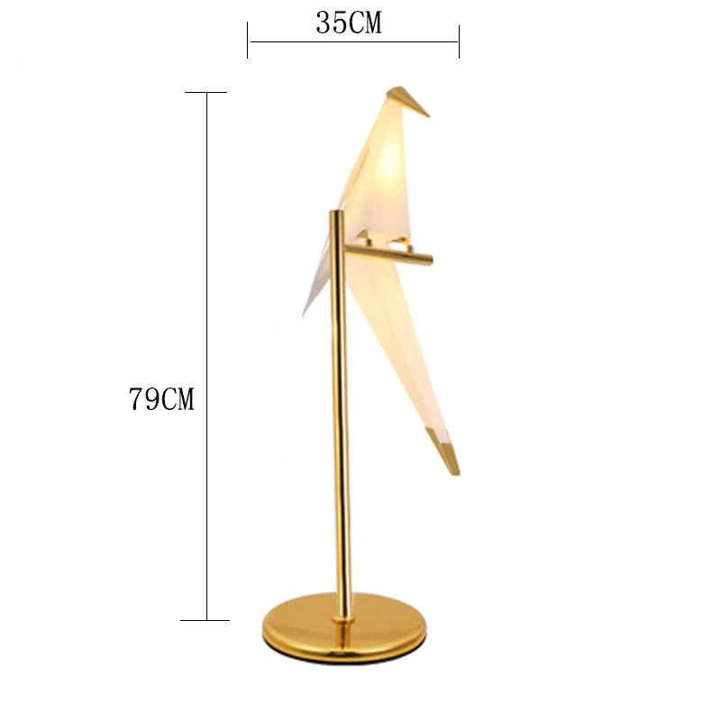 lampe poser or blanc origami moderne interrupteur tactile 10w led 249 2000lm