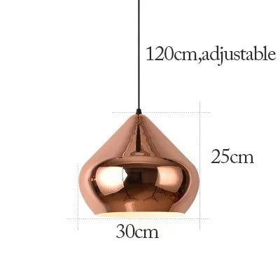 suspension lumineuse moderne rose doré brillante métallique câble noir éclairage scandinave e27