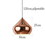 suspension lumineuse moderne rose doré brillante métallique câble noir éclairage scandinave e27