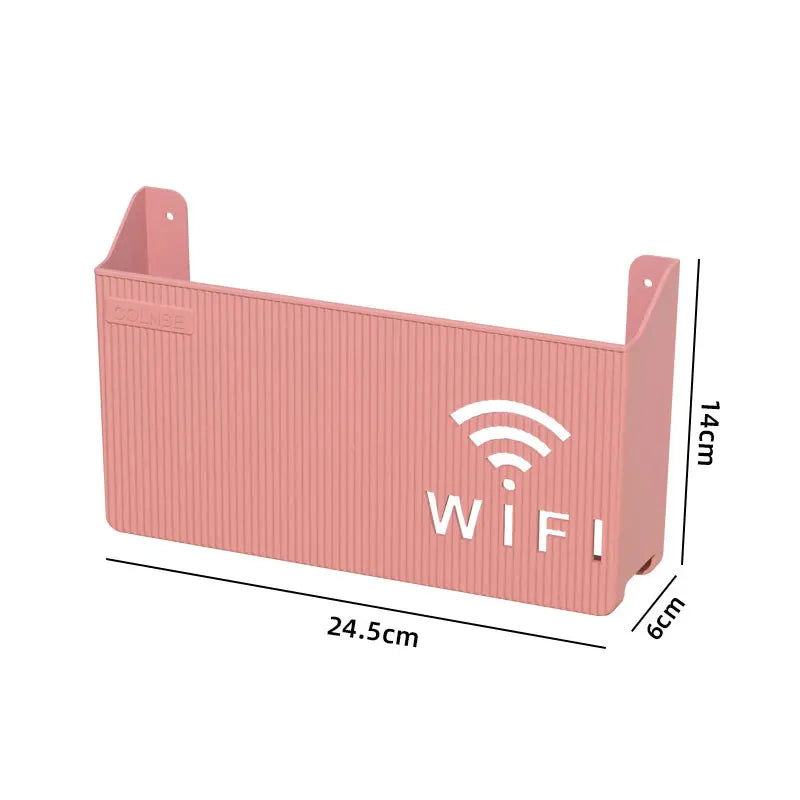 cache récepteur wifi gris rose moderne rayures horizontales clips latéraux minimaliste