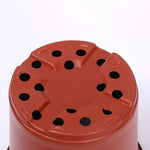 pots fleurs plastique moderne rouge noir drainage 14cm haute qualité jardin
